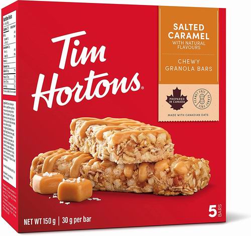 Tim Hortons 无花生水果燕麦棒 5块 2.99加元，多种口味可选！