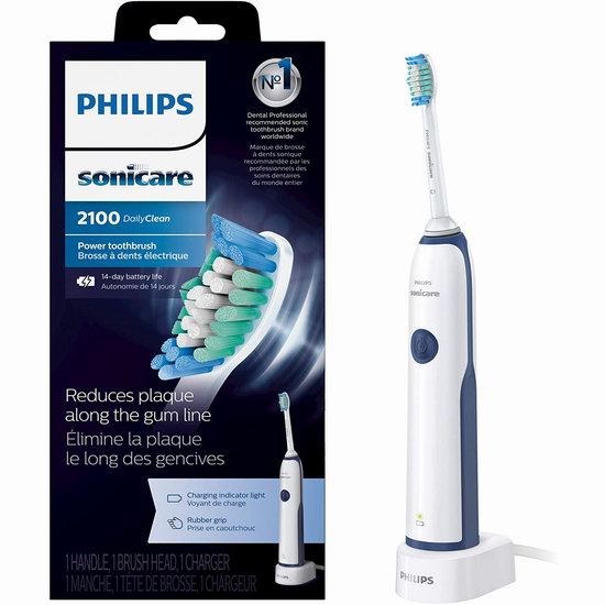 Philips 飞利浦 Sonicare 2100 HX3661/04 声波电动牙刷7.5折 29.95加元！