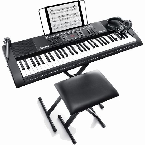  Alesis Melody 61 MKII 61键电子琴+琴凳+耳机套装6.5折 149加元包邮！