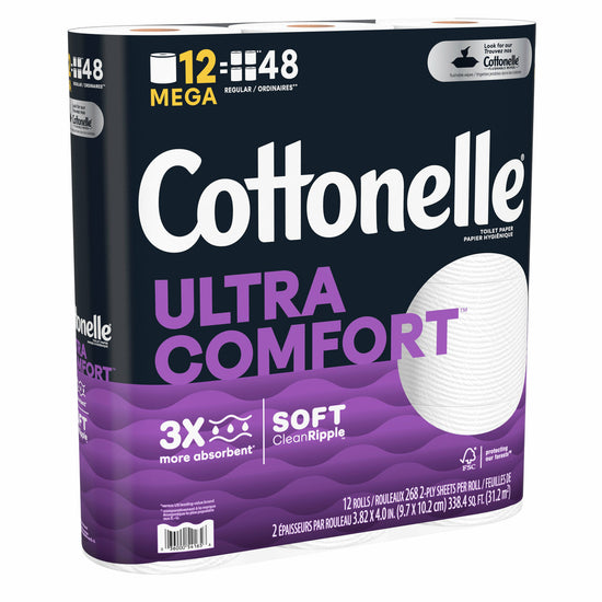 Cottonelle Ultra Comfortcare 双层卫生纸12卷（相当于48卷）5折 12.99加元！