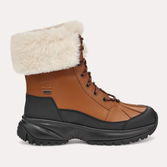  UGG Yose Fluff 女士真皮雪地靴6折 125.98加元包邮！2色可选！