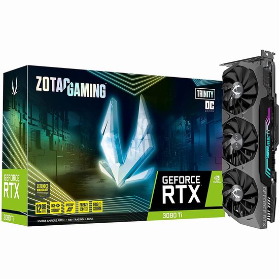  历史新低！ZOTAC GeForce RTX 3080 Ti Trinity OC 12GB GDDR6X 游戏显卡6折 1507.99加元包邮！