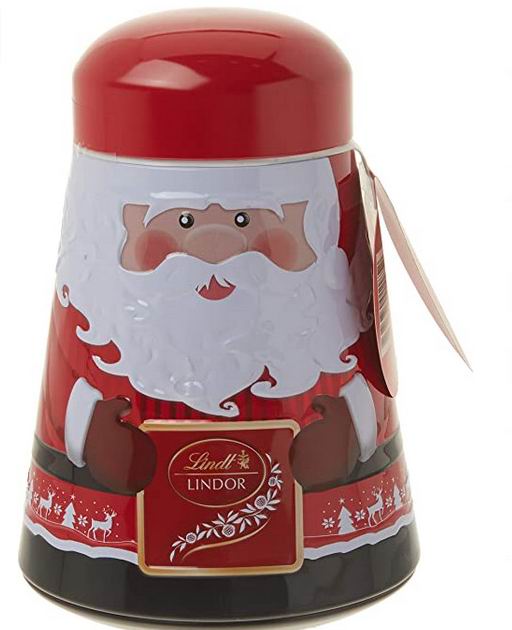 Lindt Lindor 圣诞老人罐牛奶松露巧克力 14.24加元（原价 20.45加元）