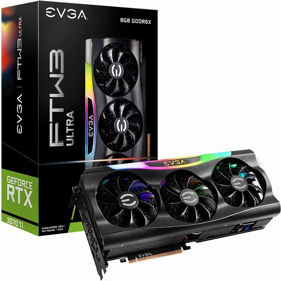  历史新低！EVGA GeForce RTX 3070 Ti FTW3 Ultra 台式机游戏显卡 1089.99加元包邮！