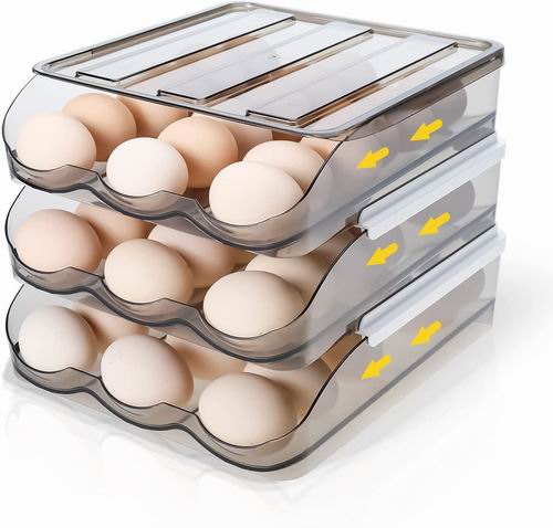  Generic 3层可堆叠自动滚动鸡蛋收纳盒 27.99加元