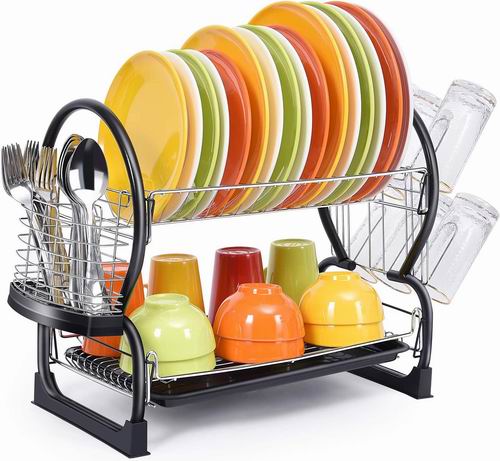  TOOLF 2层餐具架 35.99加元（原价 45.99加元）+包邮！