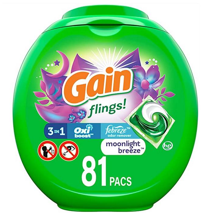  Gain 洗衣球81粒 18.43加元（原价 21.99加元）