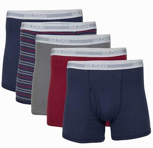  Gildan 男式纯棉平角内裤5条装 22.99加元，每条4.59加元