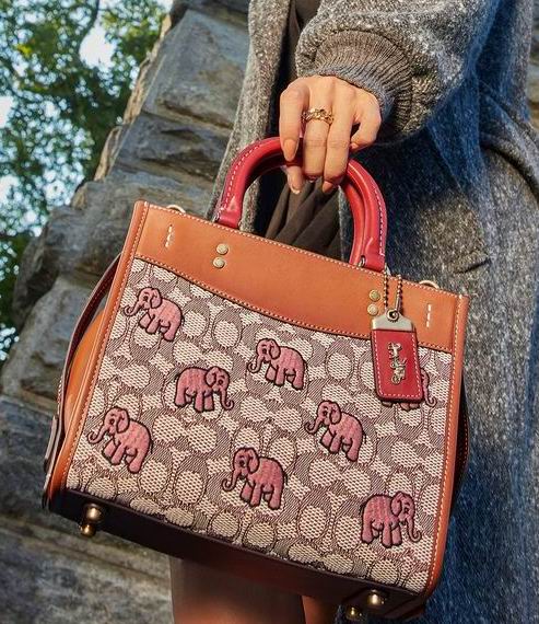  Coach Rogue 25提花大象刺绣图案手提包 612.5加元（原价 895加元）+送礼品！