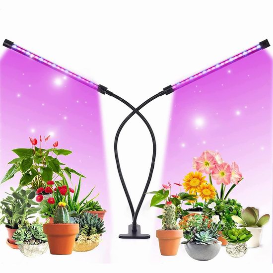  历史新低！Etship 2灯头 育苗神器 自动定时 LED植物培育生长灯5折 16.49加元！