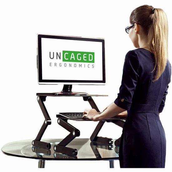  历史新低！Uncaged Ergonomics WorkEZ 站坐两用 笔记本/显示器增高架 110.7加元包邮！