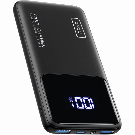  INIU 22.5W PD3.0 QC4.0 10500mAh 超薄便携式移动电源/充电宝5.7折 26.99加元（原价 46.99加元）