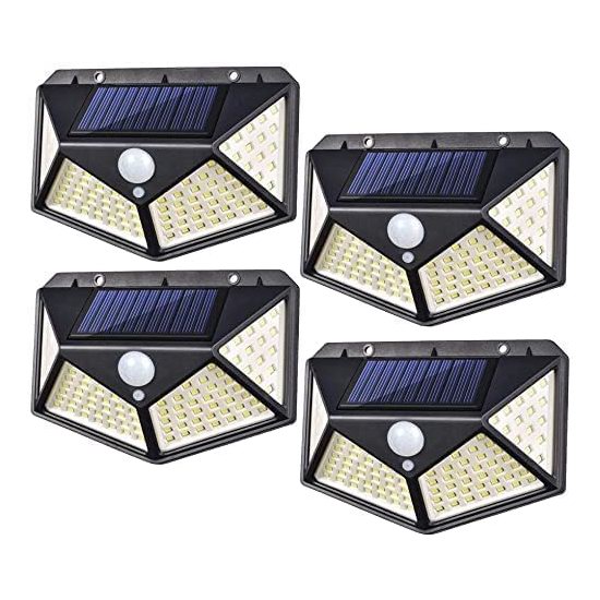  历史新低！TOPTRY 100 LED 超亮 太阳能运动感应灯4件套6折 22.19加元包邮！