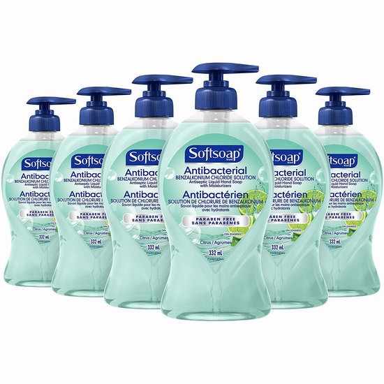 历史新低！Softsoap 99.9%杀菌 保湿抗菌洗手液（332ml x 6瓶）5.7折 12加元！