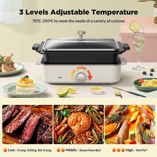  Sukitekie 双内胆 煮锅/火锅/烤肉 多功能网红料理锅5折 74.99加元包邮！