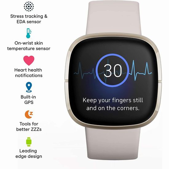  历史新低！Fitbit Sense 高端健康 GPS智能手表5.5折 218.49加元包邮！管理压力、追踪睡眠、皮肤温度！2色可选！会员专享！