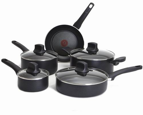 T-fal 特福 2100094822 Intuition 红点不粘底锅具9件套7.9折 94.99加元包邮！