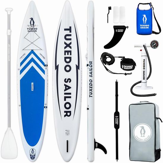  历史新低！Tuxedo Sailor 12.7英尺超大 军用级超轻PVC SUP充气站立式桨板3.7折 149.99加元包邮！