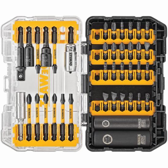  近史低价！DeWalt 得伟 Flex Torq 螺丝批头40件套7.4折 39.98加元包邮！