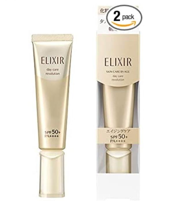  日亚直邮：资生堂旗下ELIXIR 金管保湿隔离防晒乳SPF50+ 35毫升×2支 91加元（含关税及运费） ！大统华1支 69.99加元