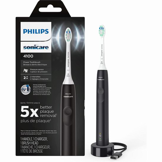 Philips 飞利浦 Sonicare 4100 HX3681/23 声波震动电动牙刷6.8折 54.96加元包邮！3色可选！