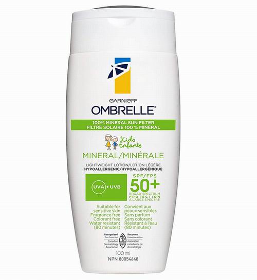  Garnier Ombrelle 儿童物理防水防晒霜SPF 50（100 毫升）12.71加元！walmart同款价18.98加元