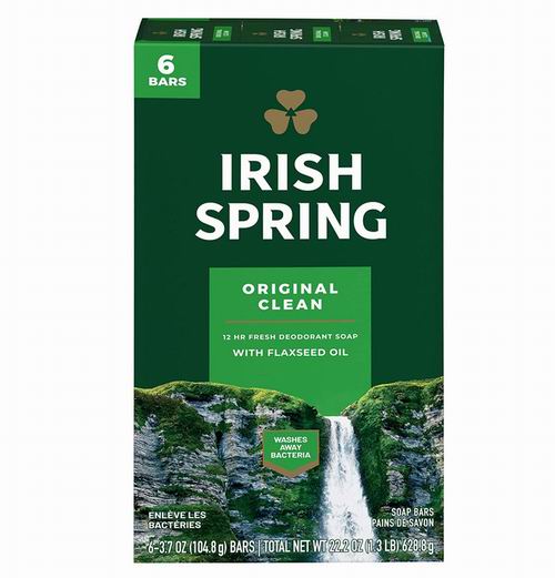  Irish Spring  男士清洁香皂 6个装 3.77加元（原价 5.74加元）