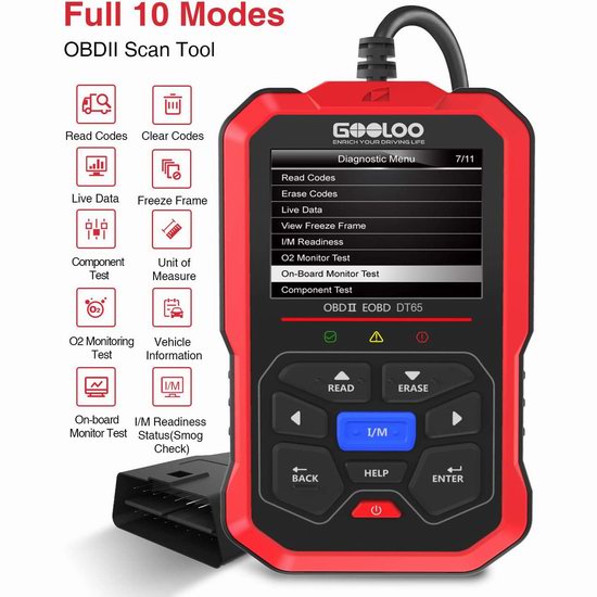  历史新低！GOOLOO OBD2 DT65 专业汽车故障诊断仪5折 39.99加元包邮！