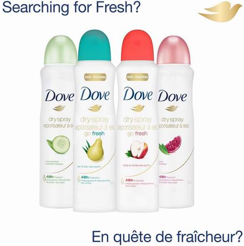  Dove 苹果白茶香止汗剂喷雾 7.12加元，多种味道可选！
