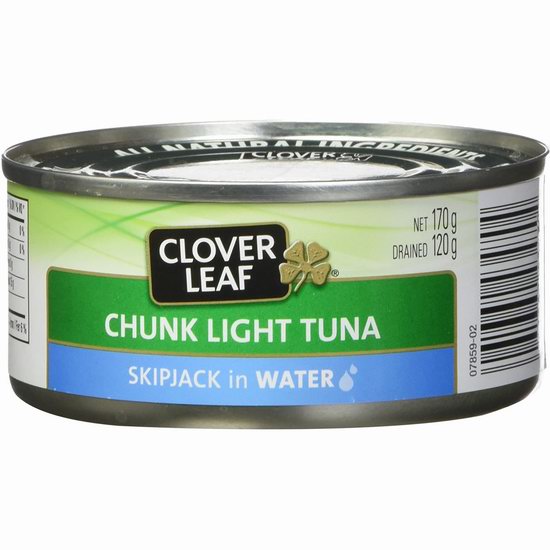  Clover Leaf 天然海盐味 金枪鱼罐头（170克 x 24罐） 23.28加元！单罐仅0.97加元！