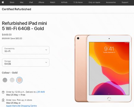 Apple iPad mini 5 64GB 7.9英寸玫瑰金平板电脑399加元包邮！_加拿大打折网