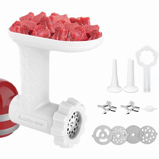  白菜价！历史新低！Antree KitchenAid 厨师机专用 绞肉/灌肠通用配件3.9折 17.99加元包邮！