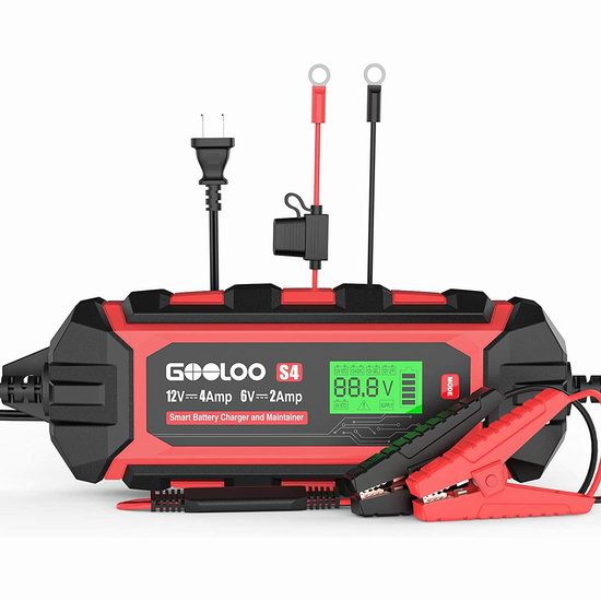  GOOLOO 6V/12V 汽车电瓶养护充电器5.7折 39.99加元包邮！