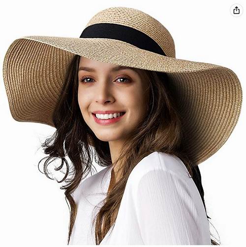  FURTALK 女式可折叠宽边太阳帽/沙滩帽  25.49加元（原价 30.99加元）
