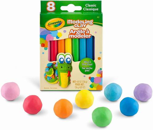  Crayola 彩色造型粘土8支装 DIY益智 2.99加元