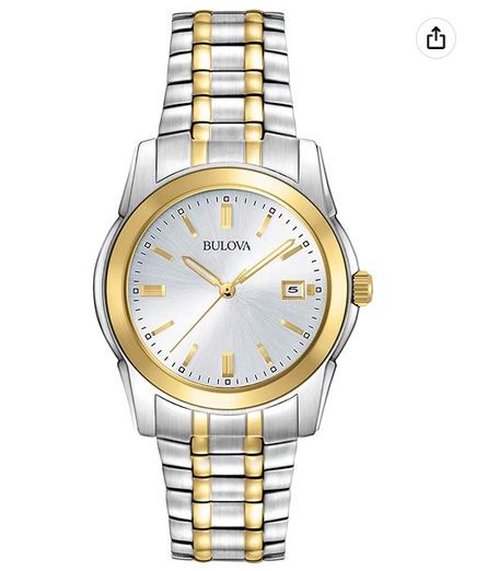  Bulova 男士98H18 双色腕表 190.37加元（原价 371.99加元）