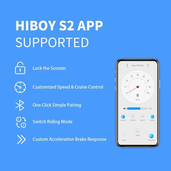 Hiboy S2 Pro 41公里续航 通勤电动滑板车6折 599.99加元包邮！