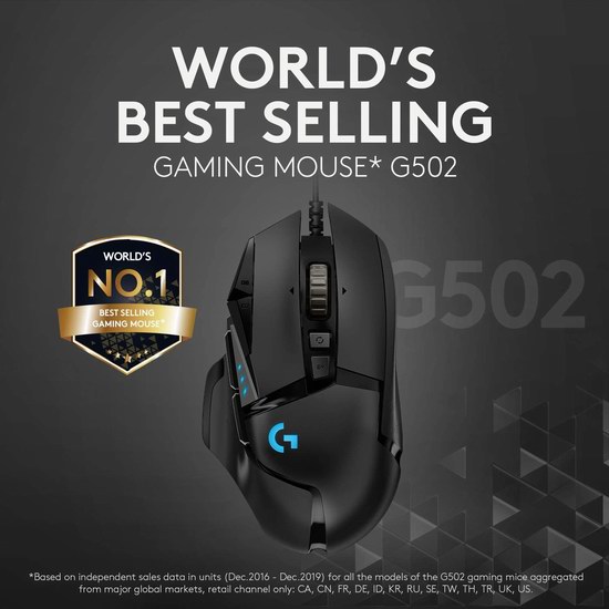  Logitech 罗技 G502 Hero引擎 RGB 主宰者 高性能游戏鼠标7.1折 49.99加元包邮！