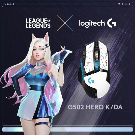  Logitech 罗技 G502 Hero K/DA女团定制版 游戏鼠标 59.99加元（原价 99.99加元）