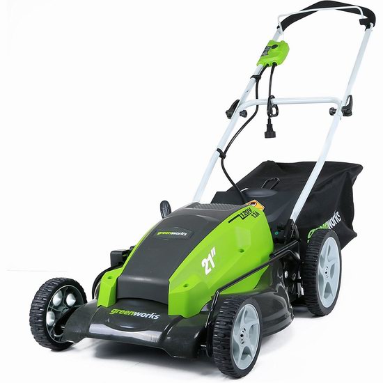  Greenworks 25112 13安培 21英寸 三合一电动割草机5.8折 209加元包邮！会员专享！