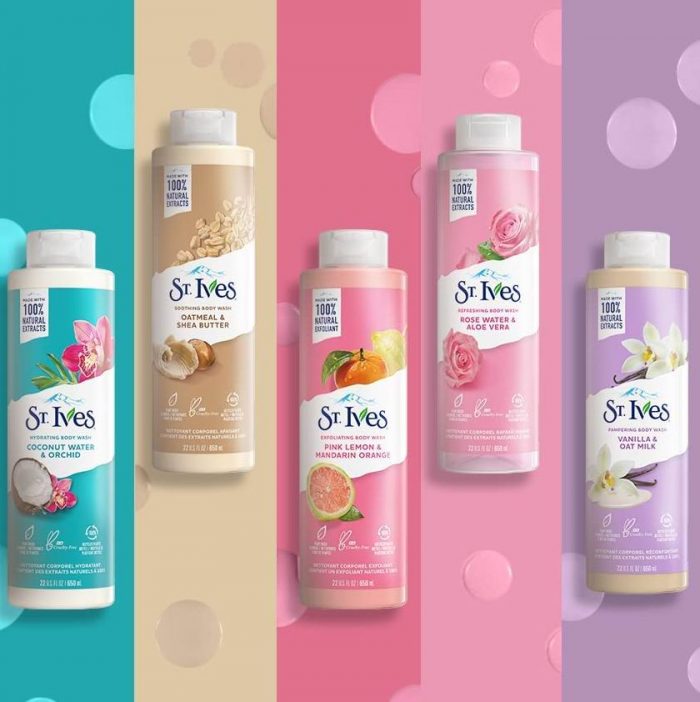  St. Ives 天然玫瑰水芦荟沐浴露 650毫升 4.74加元（Shoppers同款价 6.99加元）！多种味道可选！