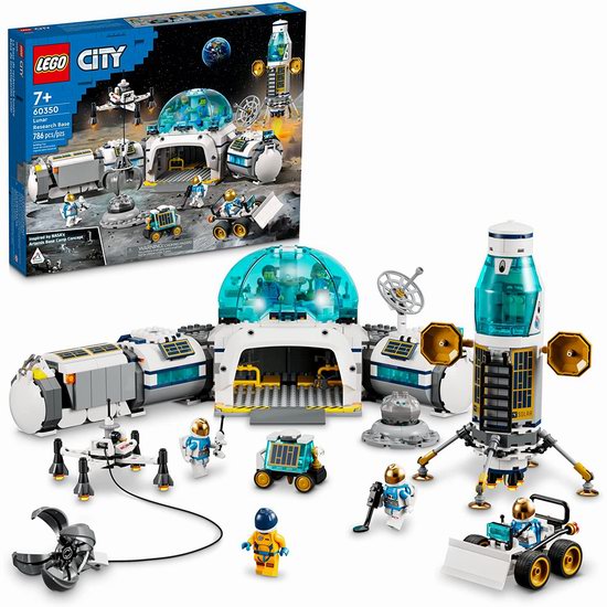  历史新低！LEGO 乐高 60350 城市组 月球研究基地（786pcs）8折 119.99加元包邮！