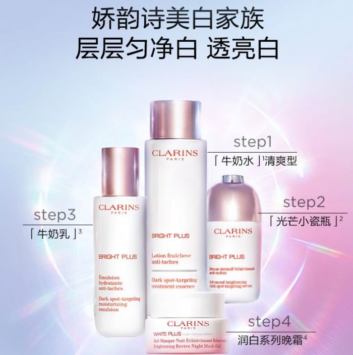  告别暗黄肤色！Clarins 娇韵诗 Bright Plus美白系列8.5折+满送价值188加元6件套大礼包！