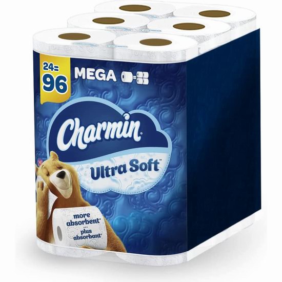  Charmin Ultra Soft 超软双层卫生纸24卷装6.6折 21.24加元！相当于常规96卷！