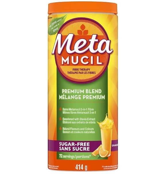  无糖零脂肪清肠排毒！Metamucil 吸油纤维素膳食纤维粉香橙味  17.67加元（原价 22.99加元）