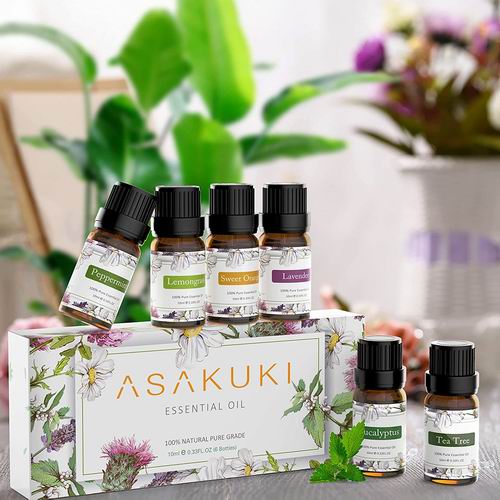  ASAKUKI 100%天然香薰油6×10毫升 15.99加元（原价 25.99加元）