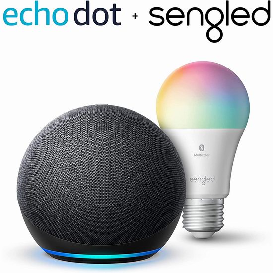  白菜价！历史新低！Echo Dot 第四代球形智能音箱3.2折 29.99加元包邮！送价值21.99加元智能灯泡！3色可选！会员专享！