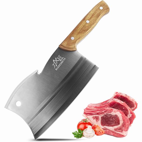  历史新低！BLADESMITH 刀匠 德国高碳钢 中式厨刀/菜刀 双面两用斩切刀3.8折 21加元！
