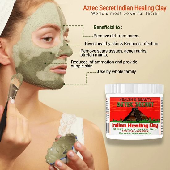  Aztec Secret 深层清洁毛孔 印度神泥面膜（1磅） 9.74加元（原价 12.99加元）