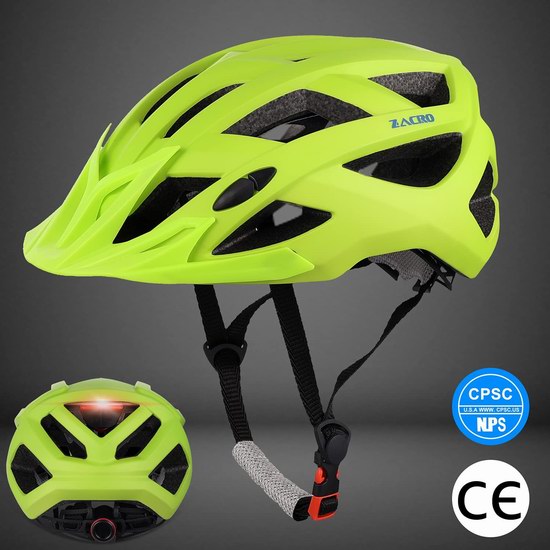  金盒头条：历史新低！Zacro 轻型成人自行车头盔 31.99-36.79加元！带可充电尾灯！4色可选！